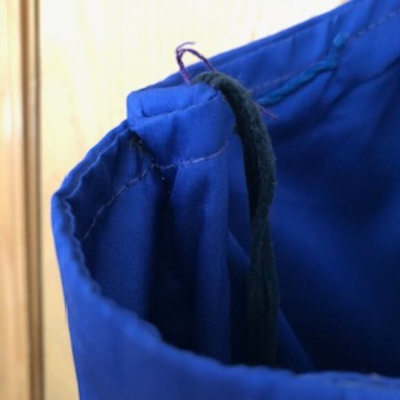 Glamorous Blue Vintage Junior Off Shoulder Formal Dress Prom Party 15-16 Large - Picture 14 of 14